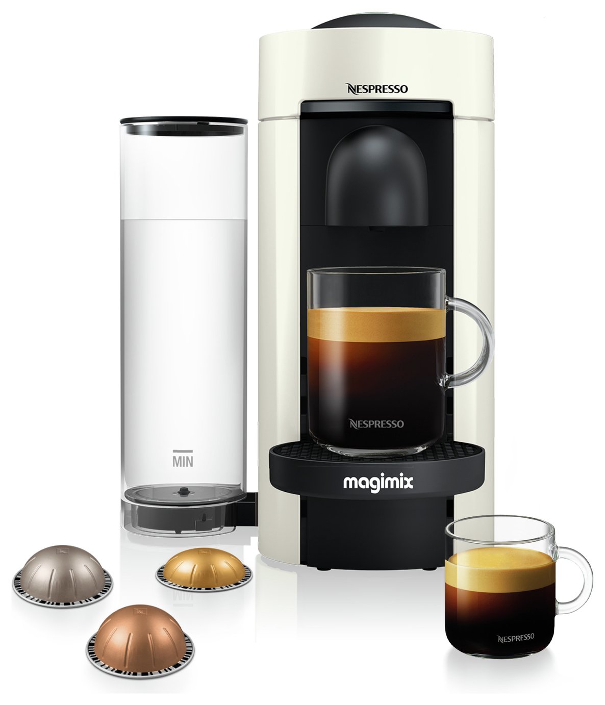 Nespresso Vertuo Plus Pod Coffee Machine by Magimix - White