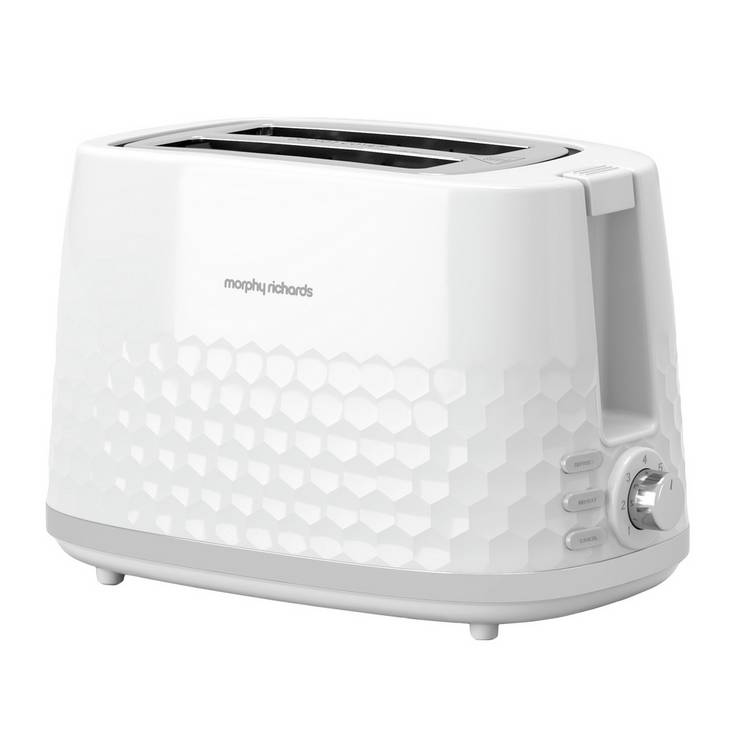 Morphy Richards 220034 Hive 2 Slice Toaster - White 0