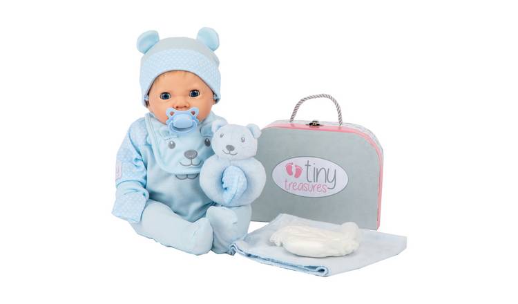 Tiny Treasures Layette Blue Dolls Outfit Set