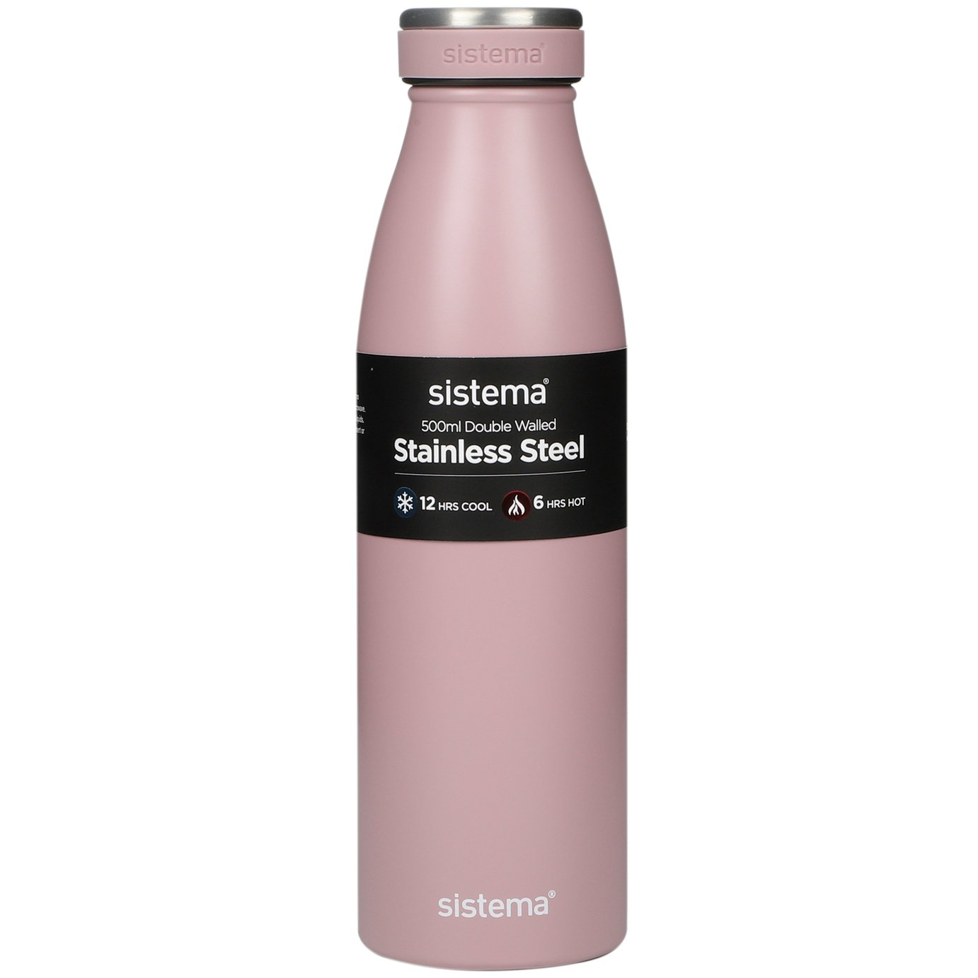 Sistema Hydrate Multicolour Stainless Steel Bottle - 500ml