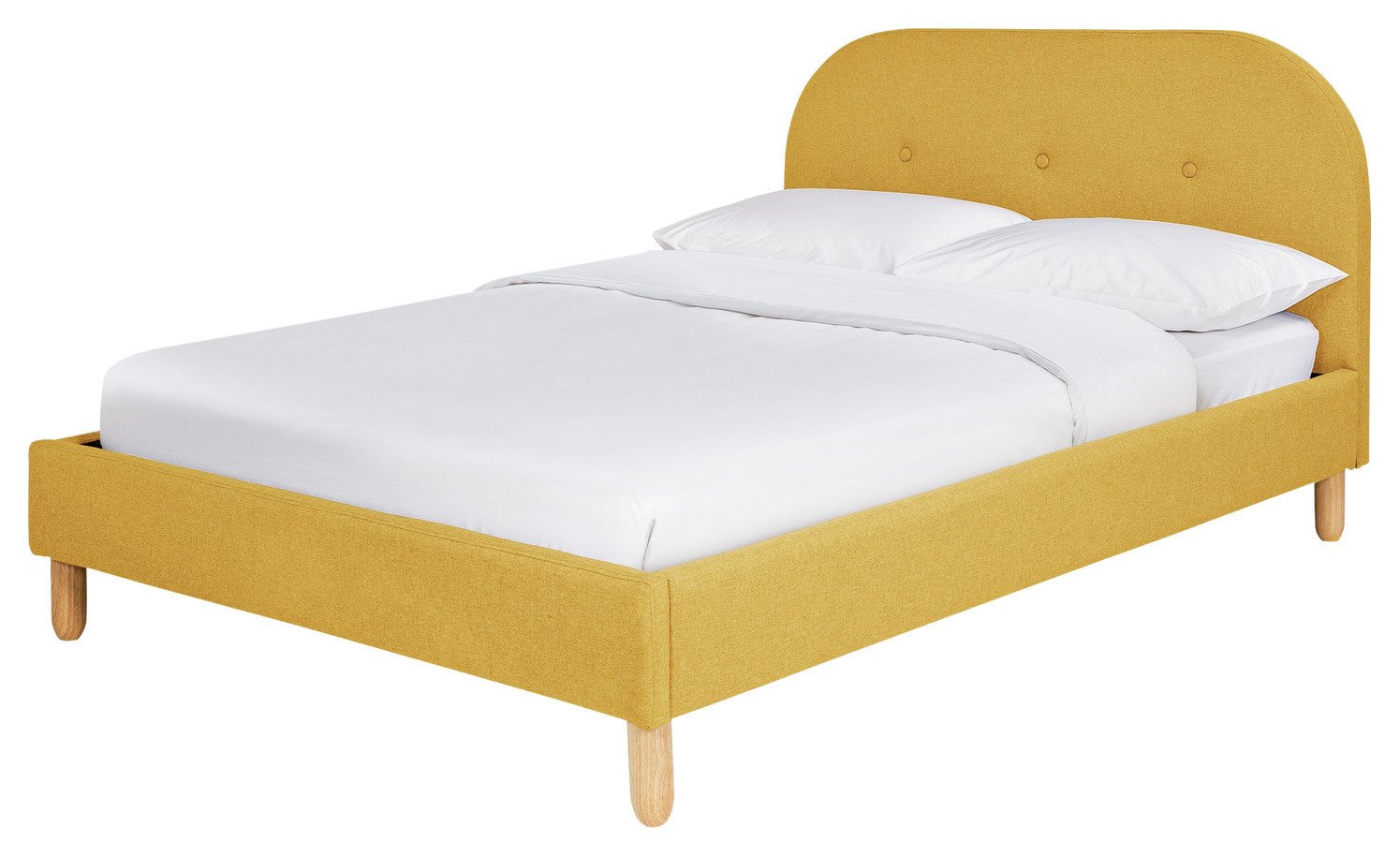 Habitat Elin Double Fabric Bed Frame - Mustard