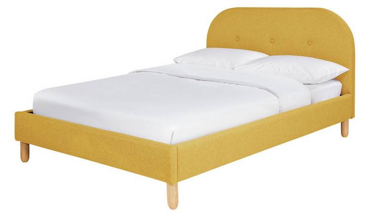 Habitat Elin Double Fabric Bed Frame - Mustard