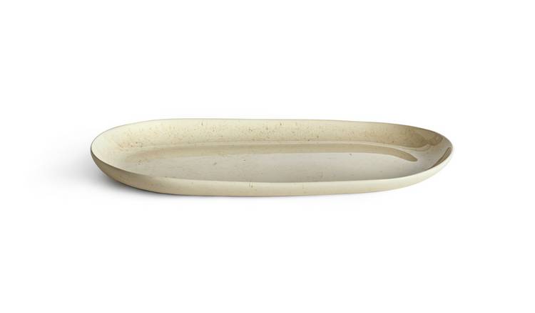 Buy Habitat Evora Stoneware Serving Platter Natural Serving bowls and platters Habitat