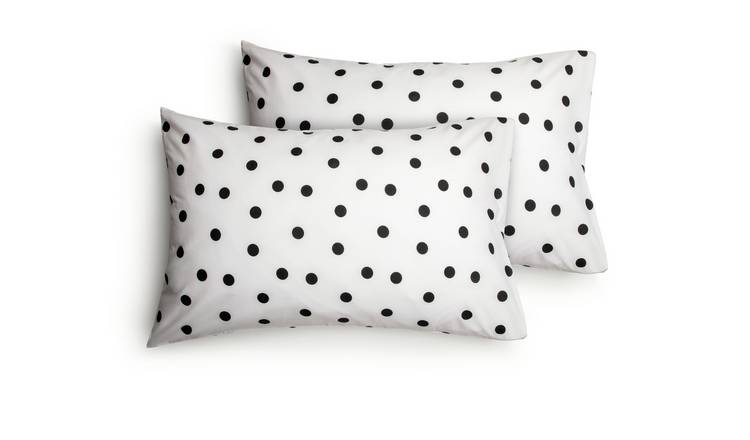 Black and white clearance polka dot pillowcases