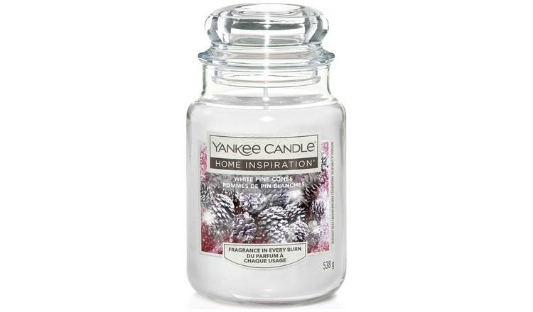Yankee Large Single Wick Jar Candle - White Pine Cones