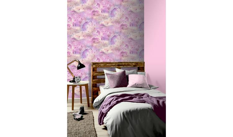 Arthouse Galaxy Unicorn Blush Pink Wallpaper