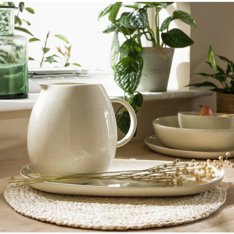 Habitat Evora Stoneware Jug - Natural 0