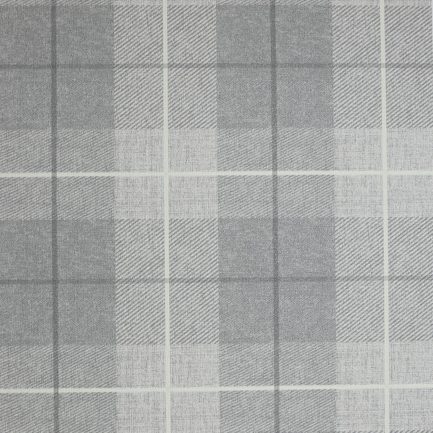 Arthouse Country Tartan Heavy Weight Vinyl Grey Wallpaper