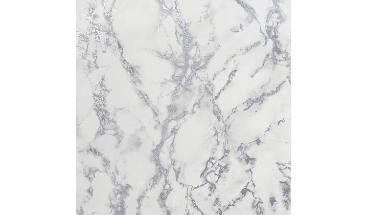Arthouse Carrara Marble Silver Wallpaper