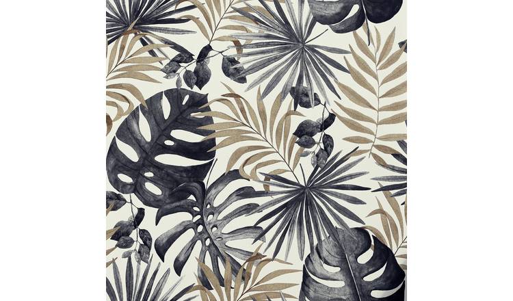 Arthouse Jungle Black And Gold Wallpaper