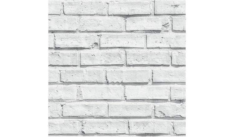 Arthouse Brick White Wallpaper
