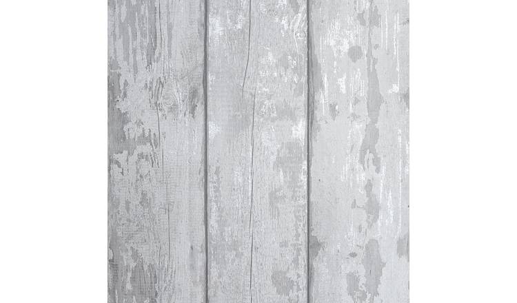 Arthouse Metallic Wood Grey Wallpaper