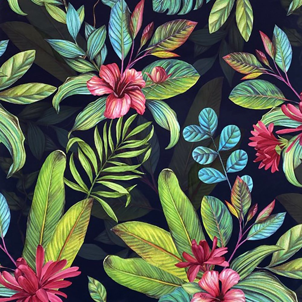 Arthouse Tropical Paradise Multicolor Wallpaper