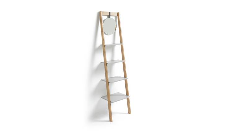 Bamboo ladder deals bookshelf