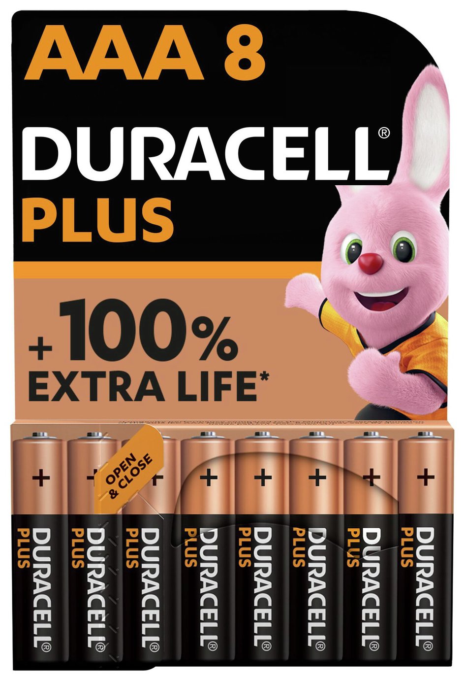 Duracell Plus Alkaline AAA Batteries - Pack of 8
