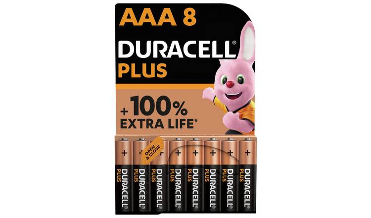 Duracell Plus AAA Batteries (12 Pack) - Alkaline 1.5V - Up To 100% Extra  Life - Reliability For Everyday Devices - 0% Plastic Packaging - 9 Year