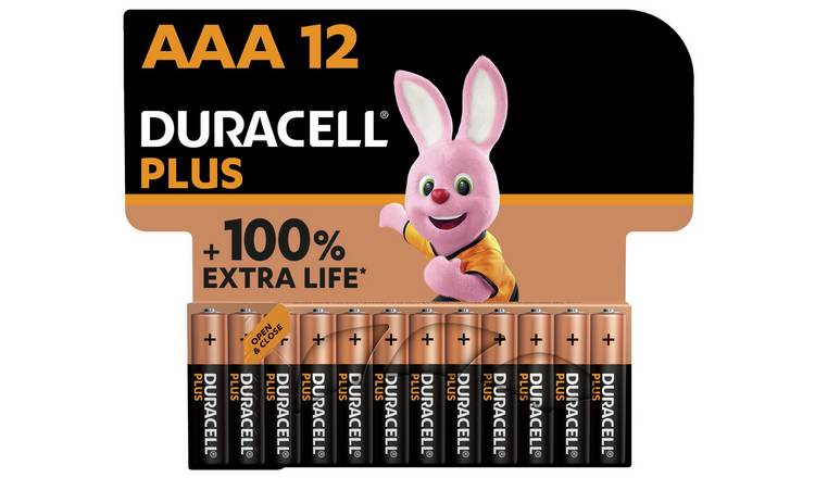 Duracell Plus Alkaline AAA Batteries - Pack of 12