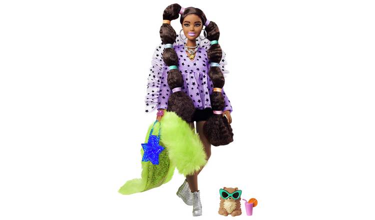Barbie Extra Doll with Bobble Pigtails & Pomeranian - 32cm