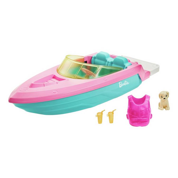 Barbie Boat with Puppy Figure playset  0