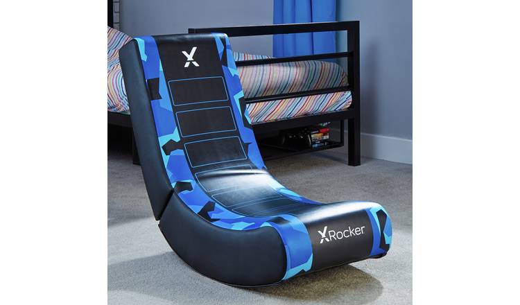 X Rocker Video Rocker Junior Gaming Chair - Blue Camo Edn