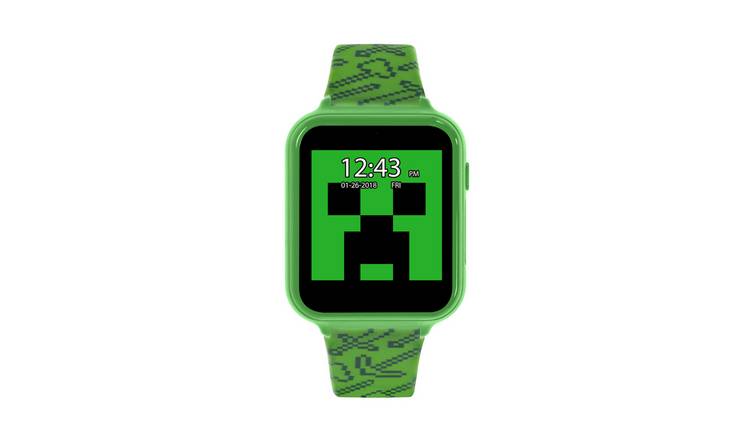 Buy Minecraft Kids Green Silicone Strap Smart Watch Argos