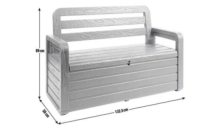 Plastic storage deals bench for garden