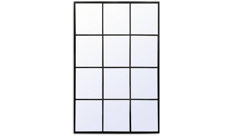 Habitat Rectangular Window Mirror - Black - 120x80cm