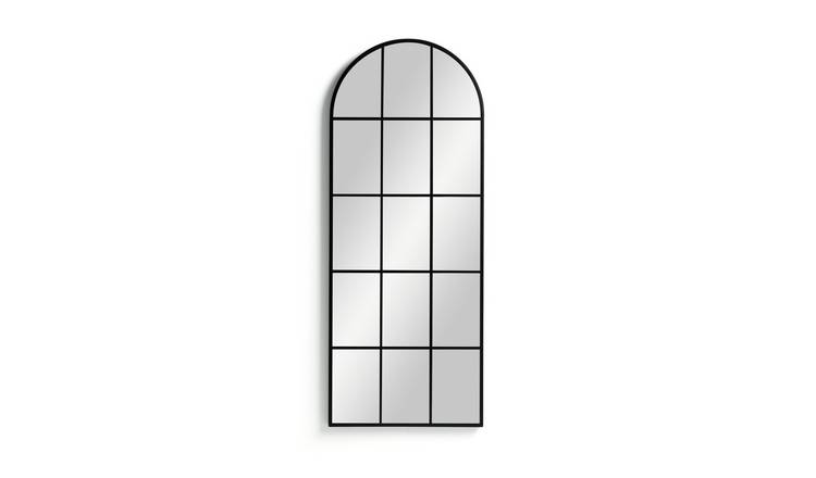 Habitat Windowpane Full Length Wall Mirror - Black
