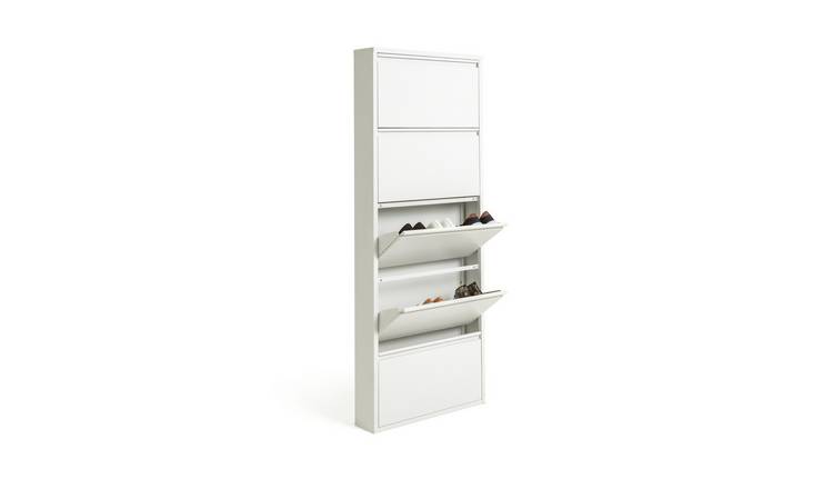 Buy Habitat Daxton 5 Shelf Metal Shoe Storage White Shoe storage Argos