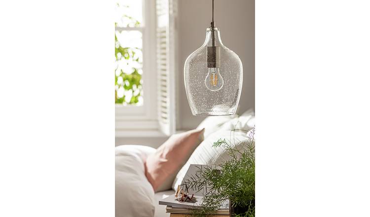 Habitat Abas Bubble Glass Pendant Light - Chrome