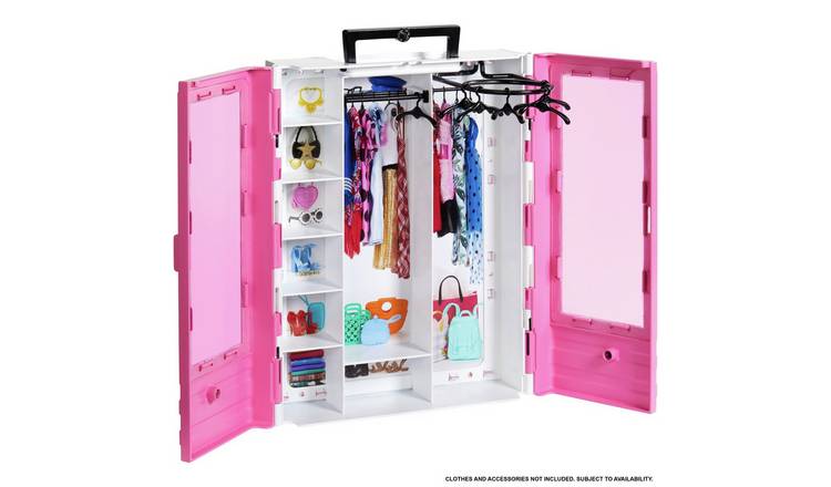 Barbie Doll And Dream Closet Set With Clothes And Accessories