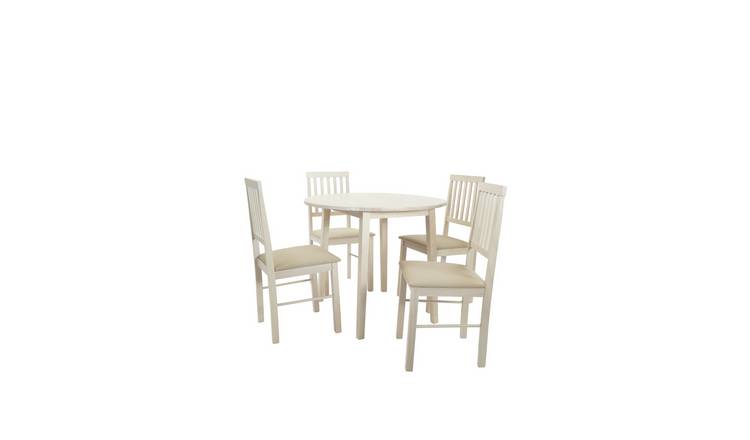 Argos Home Kendal Solid Wood Extending Table & 4 Oak Chairs