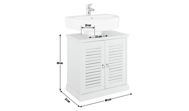 Buy Argos Home Gloss Under Sink Unit - White, Under sink storage