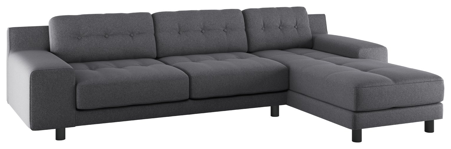 Habitat Hendricks Right Hand Corner Chaise Sofa Charcoal (9446249
