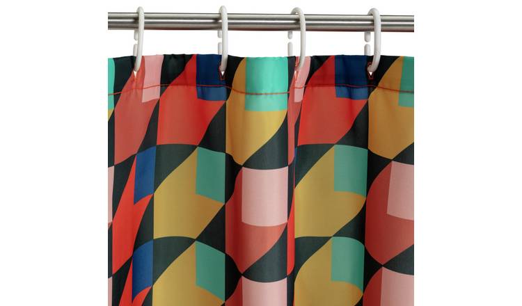 Buy Habitat Square Antibacterial Shower Curtain - Multicoloured | Shower  curtains | Habitat