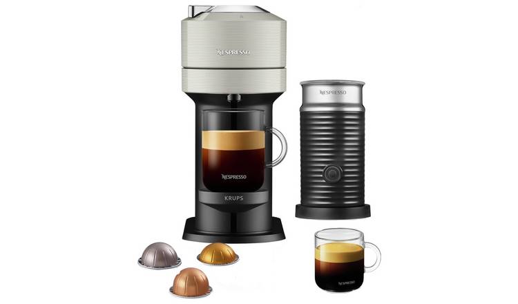 Nespresso Vertuo Next Pod Coffee Machine Bundle Krups - Grey