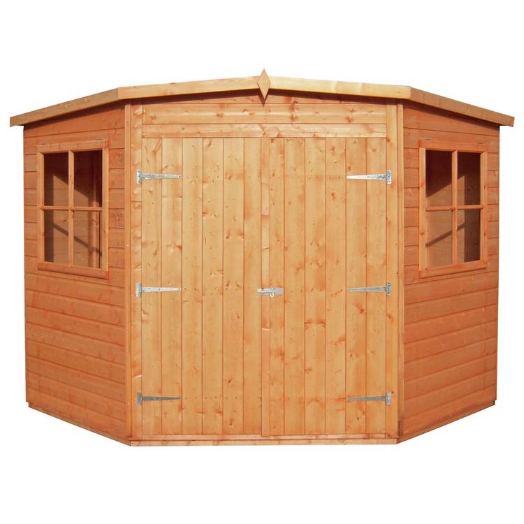 Shire Wooden Shiplap 2 Glazed Windows Shed – 7 x 7ft 0