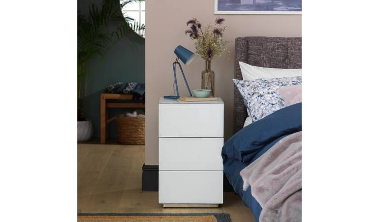 Malm bedside deals table 3 drawers