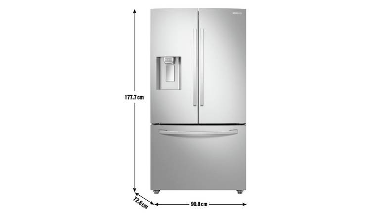 Standard american deals fridge freezer size