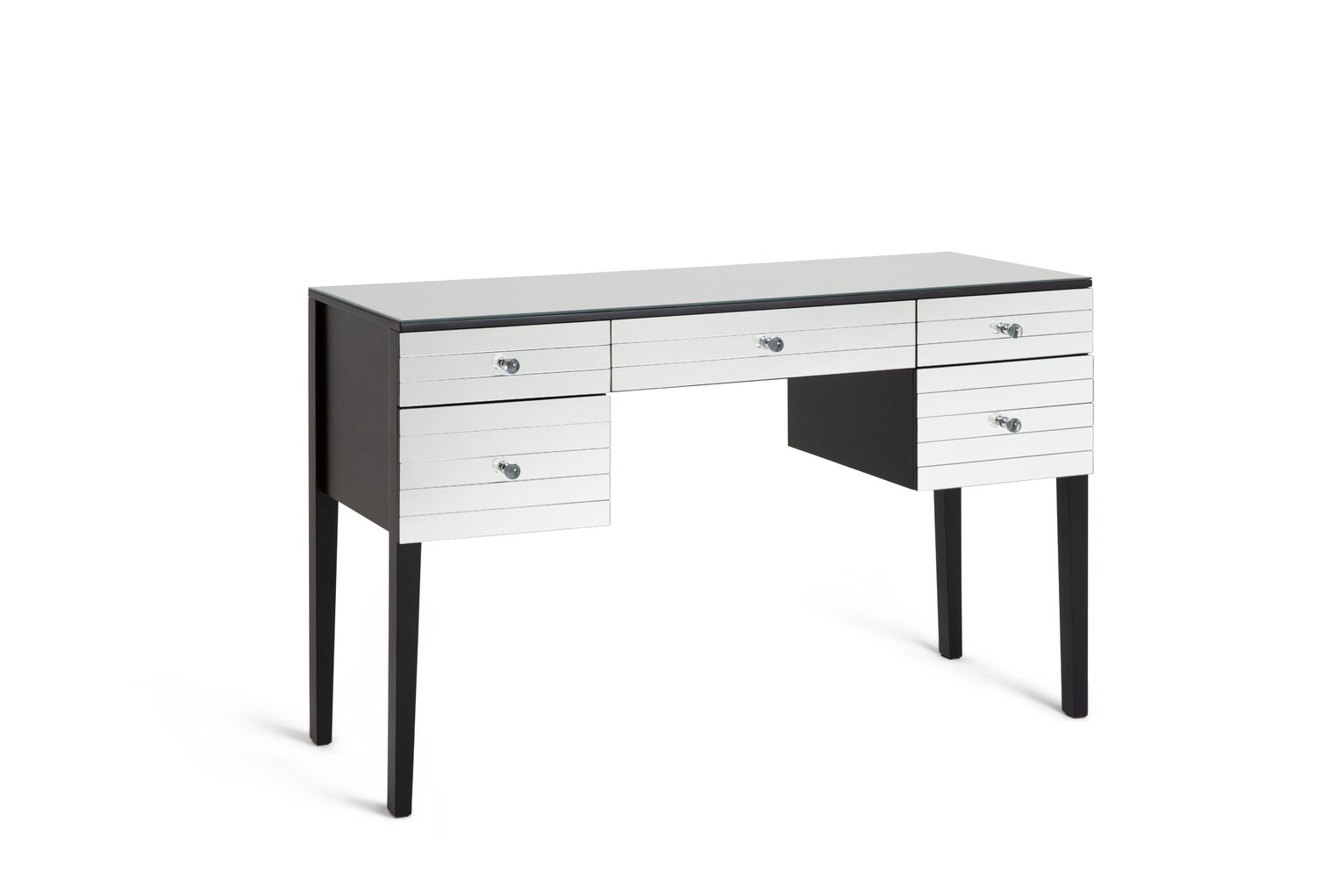 Habitat Hepburn Mirror 5 Drawer Dressing Table - Black