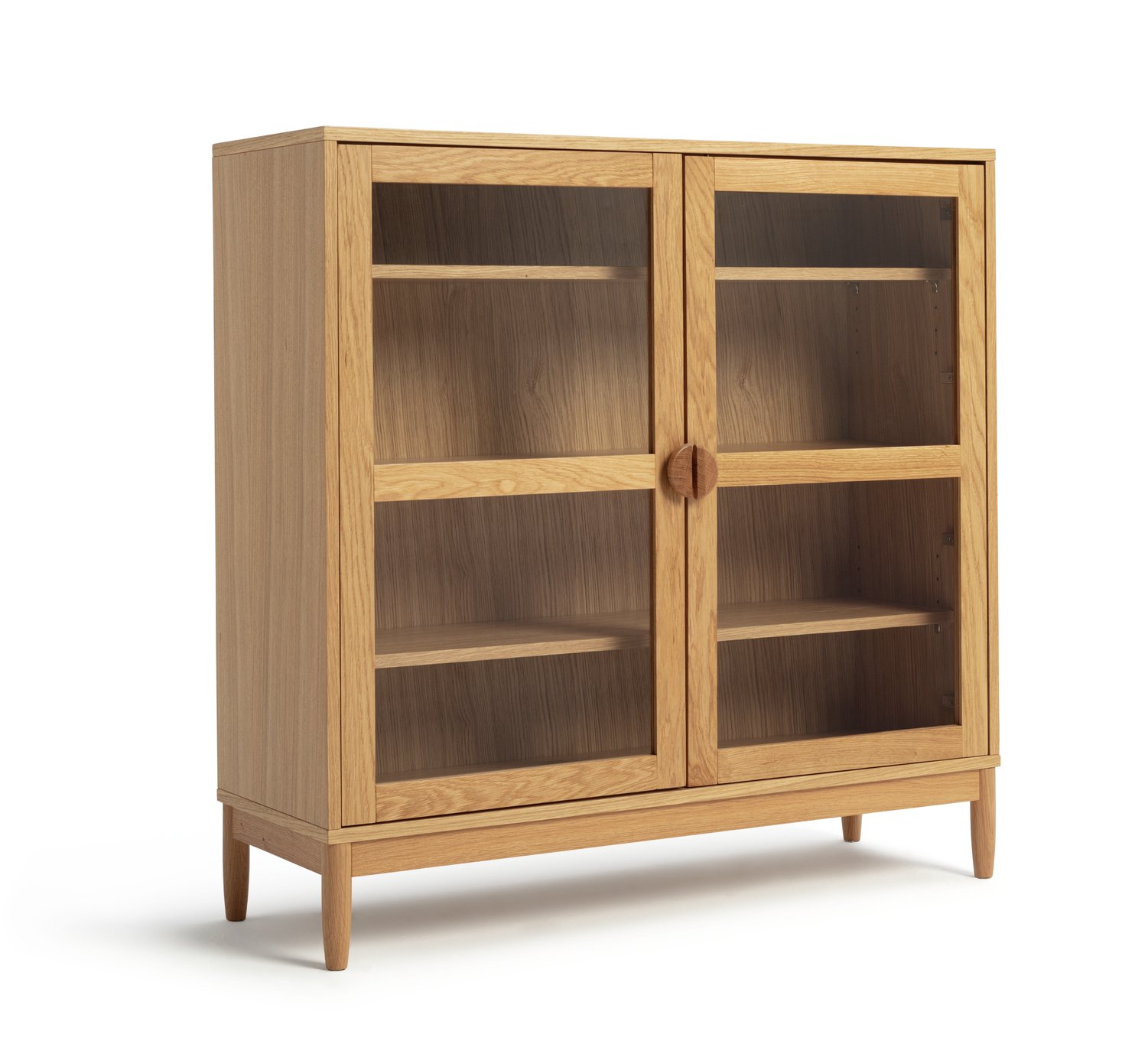 Habitat Cornelia 2 Door Short Display Cabinet - Oak