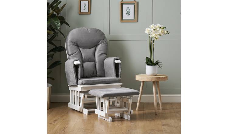 Cloud nine deluxe outlet glider chair and stool