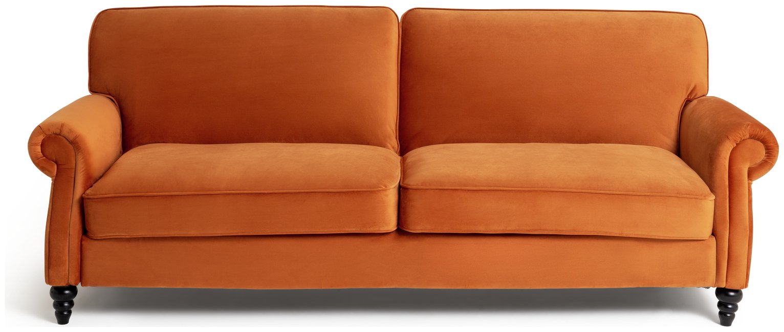 Habitat Joel Fabric 3 Seater Clic Clac Sofa Bed - Orange