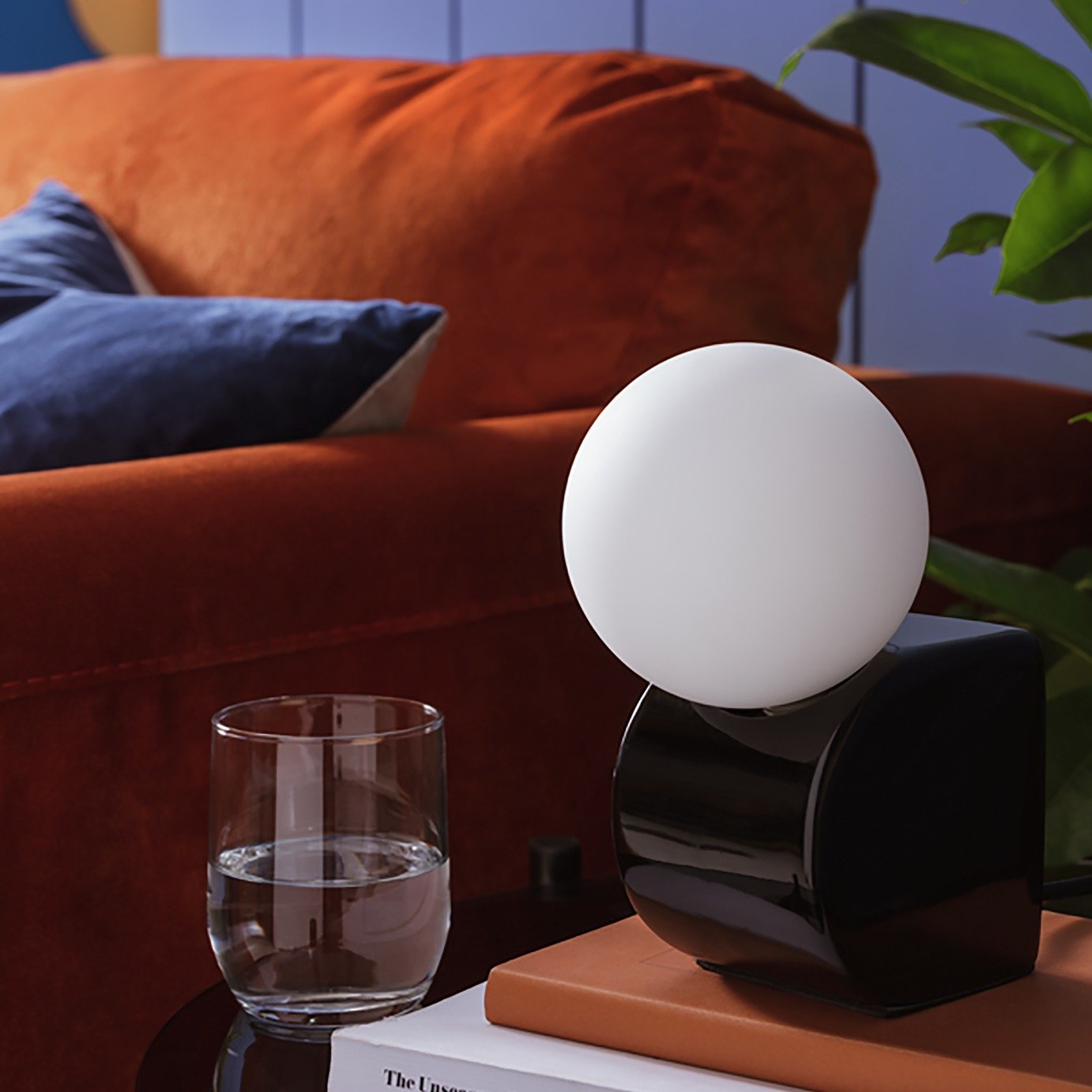 Habitat Vico Opal Table Lamp - Black