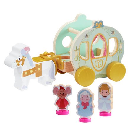 Disney Princess Cinderella Wooden Pumpkin Carriage Playset