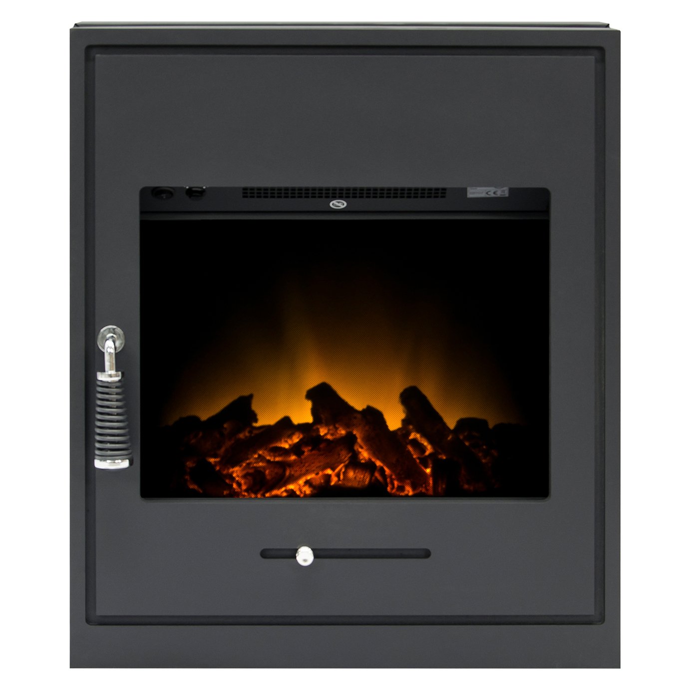 Adam Oslo 2kW Electric Inset Stove - Black