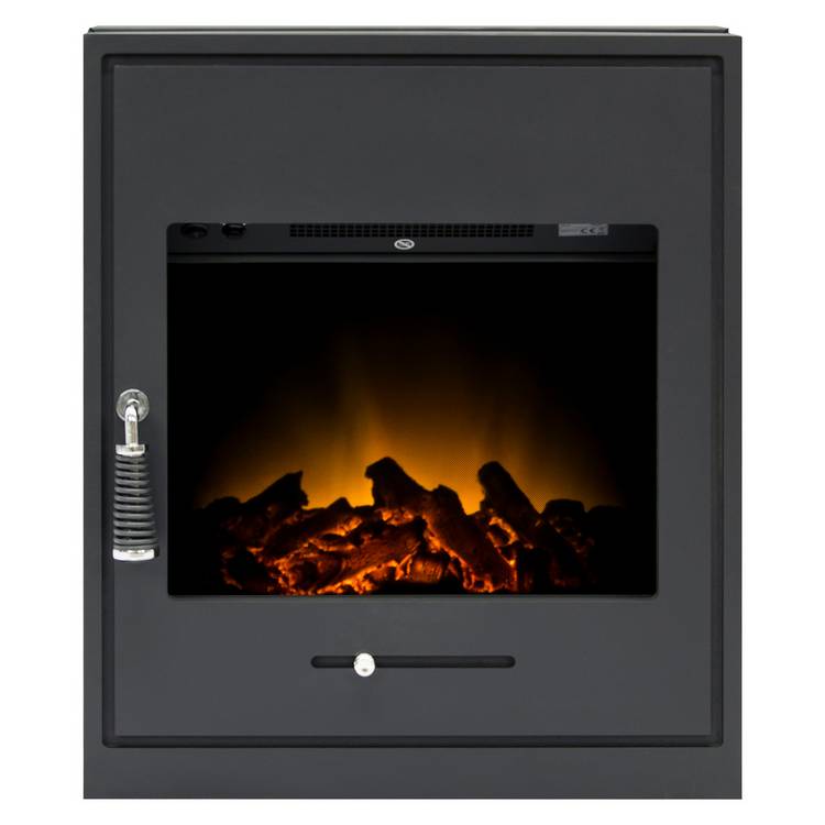 Adam Oslo 2kW Electric Inset Stove - Black 0