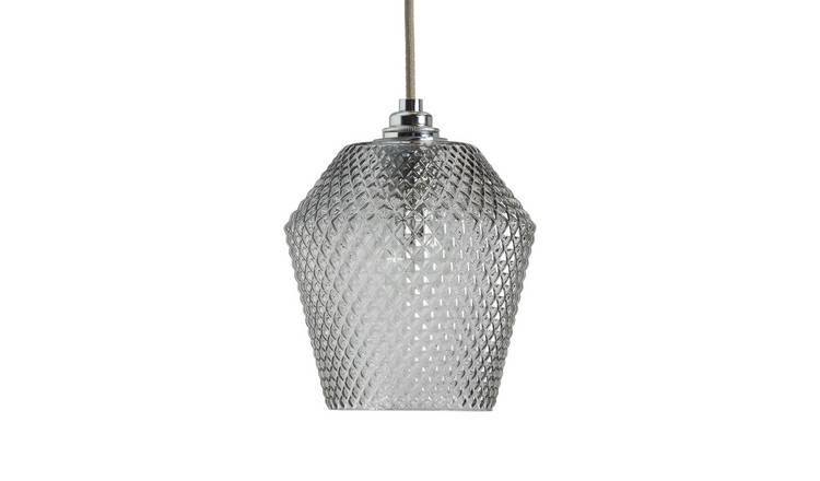 Grey glass outlet lamp shade