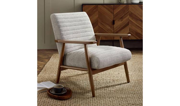 Julian Bowen Ivy Fabric Accent Chair - White