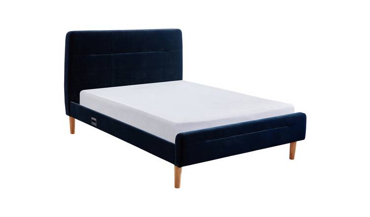 Koble Nodd Smart Kingsize Velvet Bed Frame - Blue